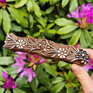 06. Indiska trästämplar Blomdekor