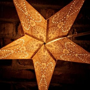 01. Vit Guldglittrig Julstjärna