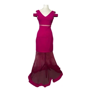 CERISE MAXIKLÄNNING (XS-S)