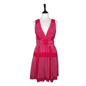 PRICKIG SIDENKLÄNNING, PIERRE CARDIN (L)