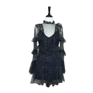 PRICKIG MESHKLÄNNING MED VOLANGER (XS)