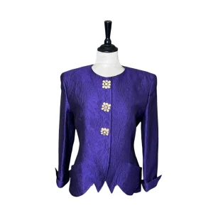 LILA KAVAJ MED STRASSBLOMMOR (XS-S)