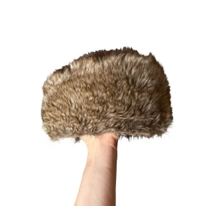 BRUN FUSKPÄLSMÖSSA