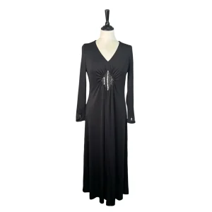 SVART VINTAGEKLÄNNING MED PALJETTER (M-L)