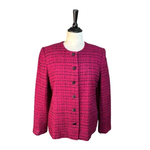 CERISE KAVAJ MED SVART RUTMÖNSTER (L)