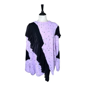 LILA BLUS MED SVART PLISSERING (XL-XXL)