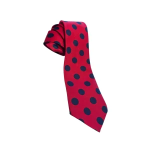 RÖD SLIPS MED BLÅ PRICKAR